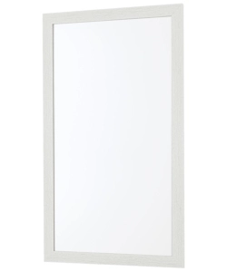 SPECCHIO DA BAGNO CON CORNICE EFFETTO LEGNO BIANCO, 60X80CM